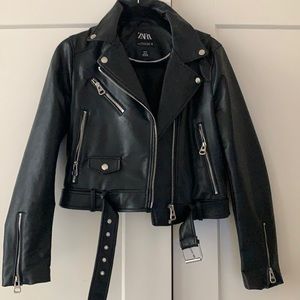 Zara faux leather jacket - gently worn